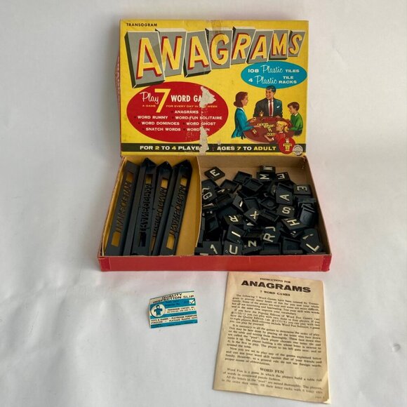 Vintage Transogram Anagrams Word Game #1150 7 Word Games - Picture 4 of 6
